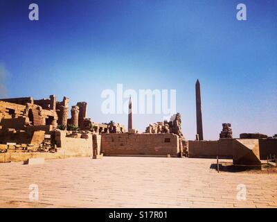 Backside of the Karnak temple, Luxor, Egypt Stock Photo
