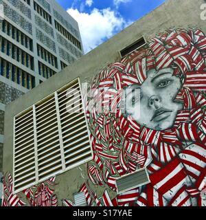 Mural painting on the wall, Manila, Philippines Stock Photo