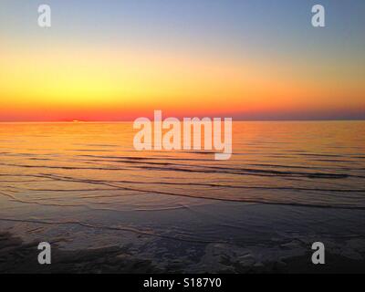 Cape Cod Sunset First Encounter beach Stock Photo