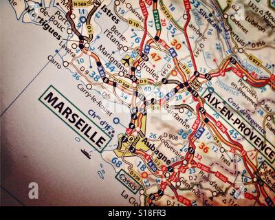 Map of Marseille, France Stock Photo 35972279  Alamy