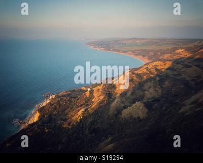 Ringstead Bay from White Nothe on the Jurassic coast, Dorset, England, uk Stock Photo