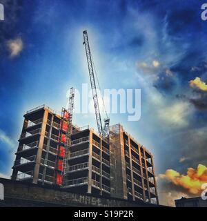 A new housing block being built in London Stock Photo