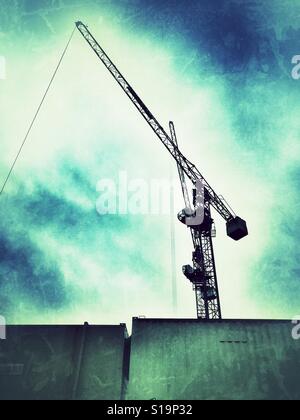 A construction crane in London Stock Photo