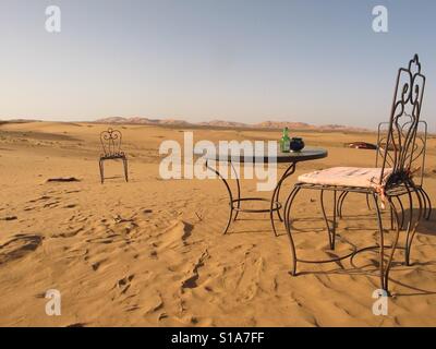 Breakfast in the Sahara Stock Photo