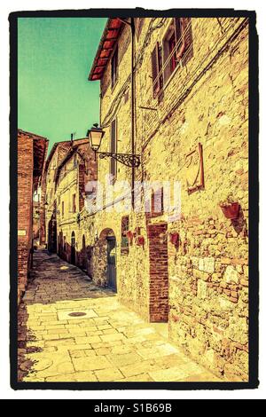 Alley in Colle di val d'elsa Town in Italy Stock Photo