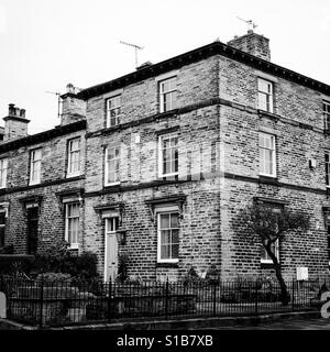 Victorian Terrace houses at Saltaire, heritage village, Bradford Stock ...