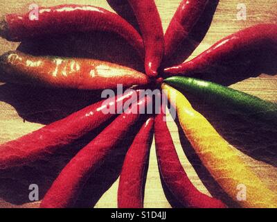 Red hot chilli peppers Stock Photo
