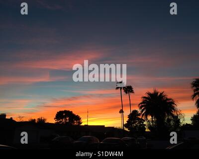 Sunset in Phoenix, Arizona Stock Photo