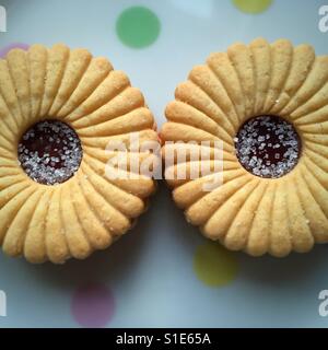 Two biscuits Stock Photo