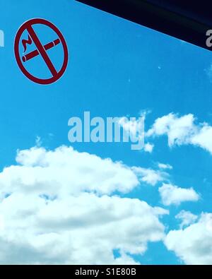 Sky view through a window. Stock Photo