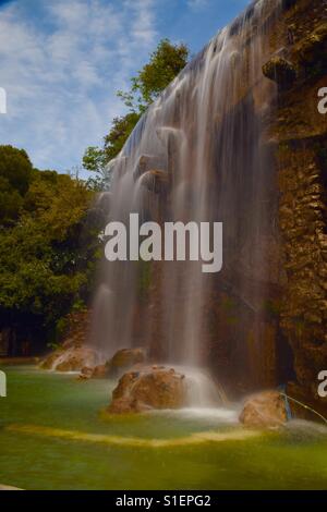 Waterfall on Castle Hill in Nice France Stock Photo