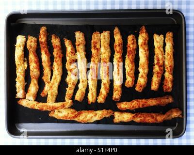 Homemade cheese straws Stock Photo