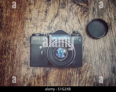 Zenit ET 35 mm film SLR camera Stock Photo