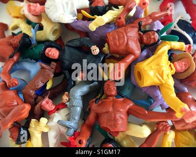 Plastic toy cowboys Stock Photo - Alamy