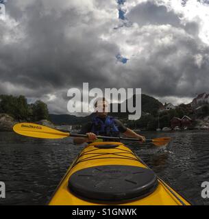 Kayak selfie Stock Photo