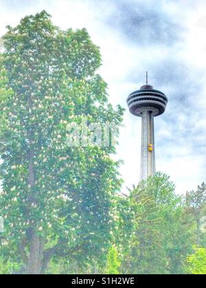 Skylon Tower in Niagara Falls. Stock Photo
