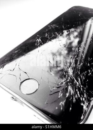 Broken smartphone Stock Photo