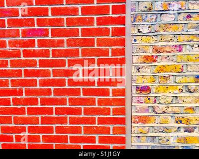 Old and new  brick walls in London in England Stock Photo