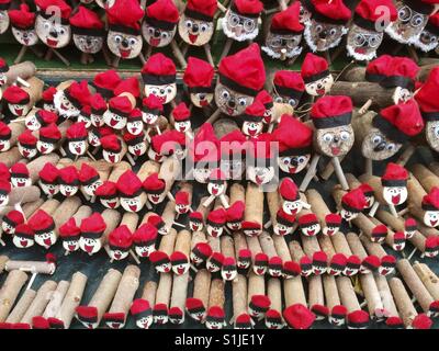 Christmas logs. Typical from Catalonia, Spain. Stock Photo