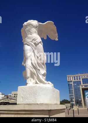 Samothrace Statue in Antigone District, Montpellier France Stock Photo
