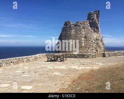 Nasparo Tower, Tiggiano Marina, Italy Stock Photo