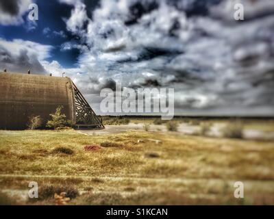 Hardened aircraft shelter Stock Photo