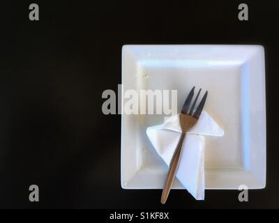 Empty dessert plate. Stock Photo