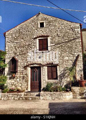 Old house on cres island Stock Photo