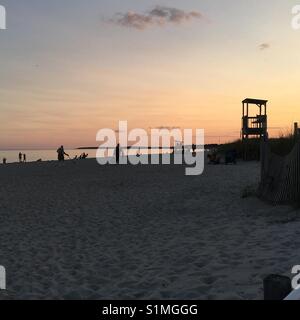 Bass River Beach in South Yarmouth, MA at sundown Stock Photo