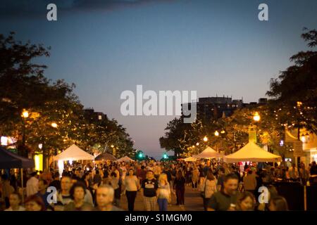 Street festival at night Stock Photo