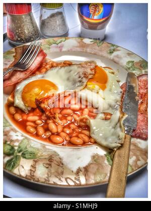 Traditional British Cooked Breakfast. Stock Photo