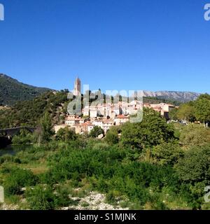 Olargues village in Haut Languedoc, Occitanie France Stock Photo
