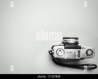 Olympus Pen-D half-frame 35mm camera Stock Photo