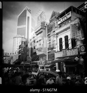 Daily life in the Chinatown area of Malaysia'a capital city Kuala Lumpur. Stock Photo