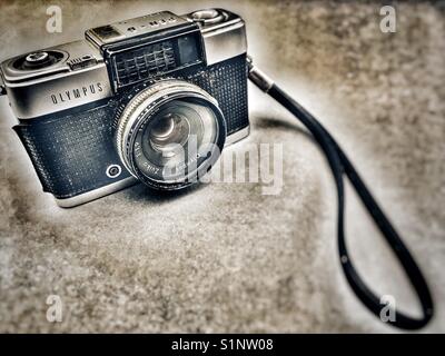 Olympus Pen half-frame film camera Stock Photo