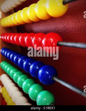 Side view of abacus child's toy Stock Photo