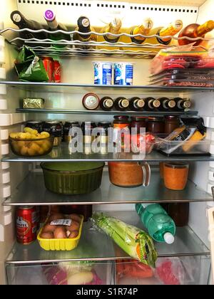 Well stocked fridge Stock Photo