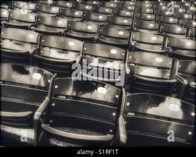 Empty seats at Progressive Field in Cleveland, Ohio Stock Photo