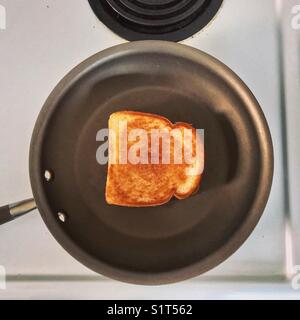 Grilled cheese sandwich in frying pan Stock Photo - Alamy