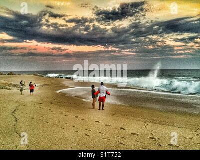 Stormy clouds over the Sea of Cortez. Stock Photo