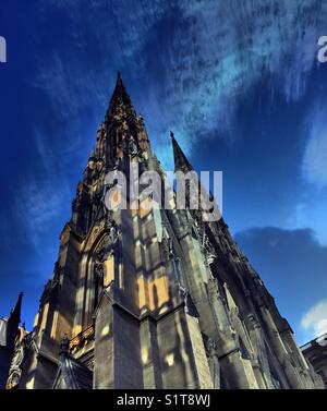 Spires of Saint Patrick’s Cathedral on fifth Avenue, NYC, USA Stock Photo