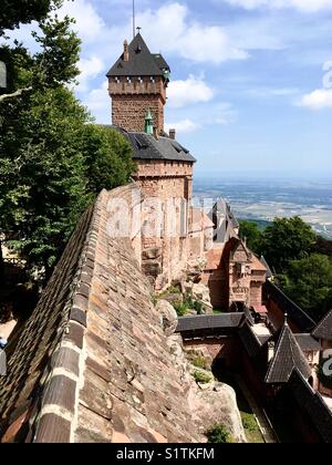 Haut Koenigsburg Castle in the French Alsace. Stock Photo