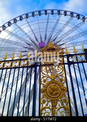 Big Wheel in the Jardins Des Tuileries, Paris France Stock Photo