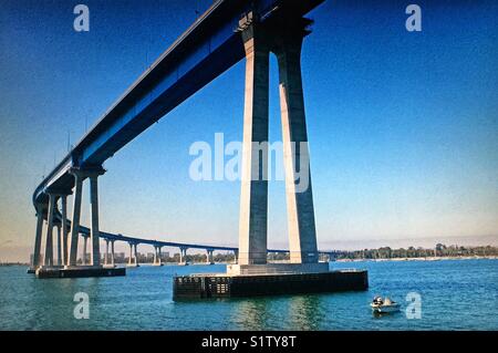 San Diego bridge, San Diego–Coronado Bridge Stock Photo