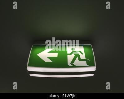 Notam Exit Sign Emergency exit sign and instructions on outside of old passenger ...