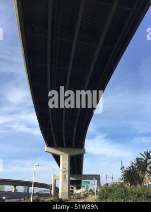 Beneath Highway 80, Emeryville, CA, USA. Stock Photo