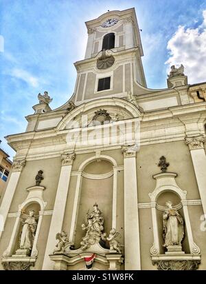 A beautiful church hidden in the streets of Budapest Stock Photo