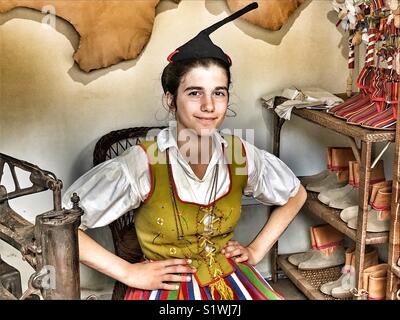 YOUNG WOMAN WITH TRADITIONAL MADEIRAN COSTUME MADEIRA ISLAND PORTUGAL ...
