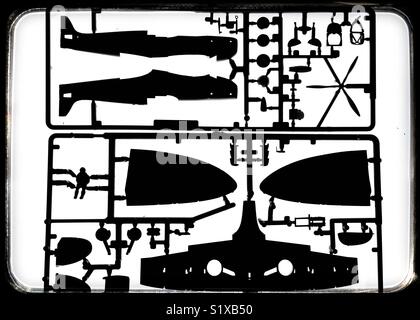 Airfix 1/72 scale model Spitfire Stock Photo