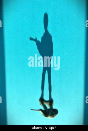 Shadow of toy soldier. Stock Photo